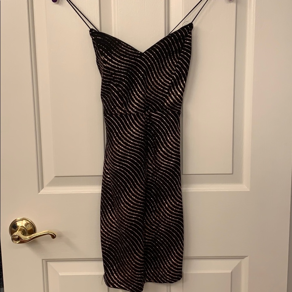 Beautiful gold glitter and black dress